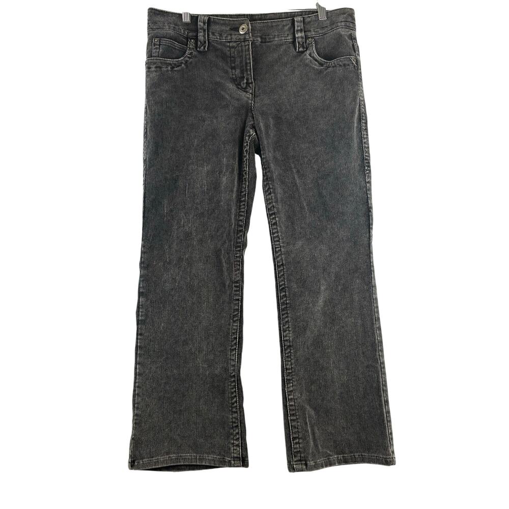 Gitano Charcoal Grey Black Corduroy Bootcut Jeans Pants Women’s 14P Grunge Goth